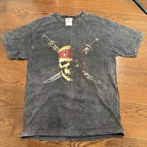 Vintage Pirates Of The Caribbean T Shirt Curse Of The Black Pearl Size S Y2K